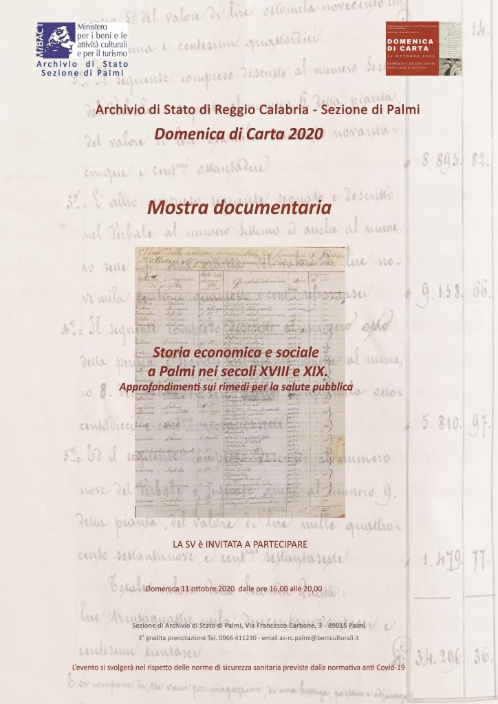 Storia economica e sociale a Palmi nei secoli XVIII e XIX, con approfondimenti su antichi rimedi per la salute pubblica